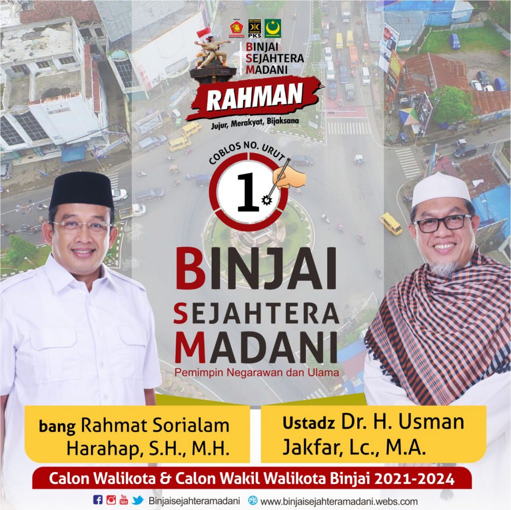 Ustadz Dr H Usman Jakfar: Dukung Kami Ciptakan Binjai Sejahtera Madani