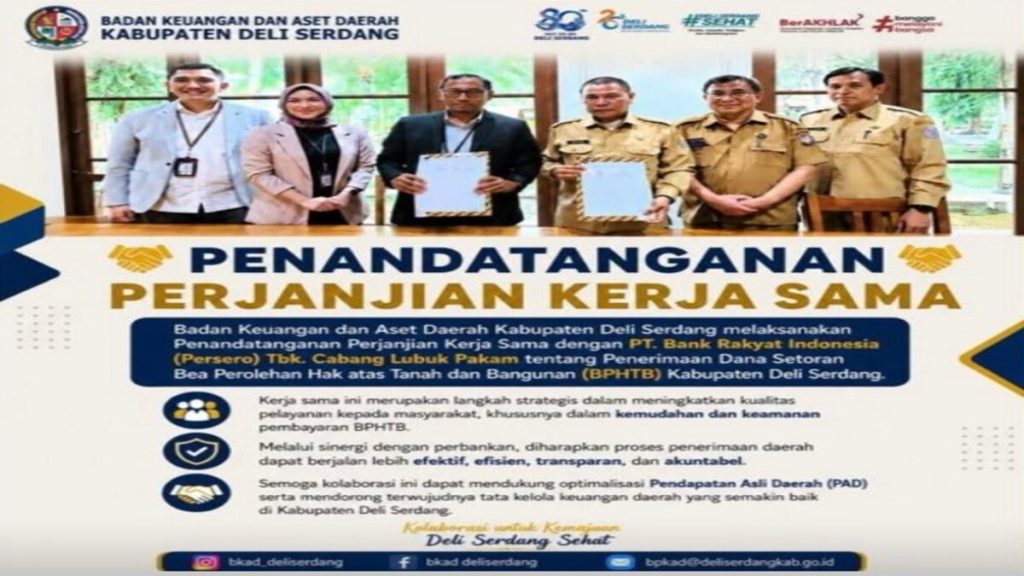 Kolaborasi BRI Lubuk Pakam dan BKAD Deli Serdang Percepat Layanan dan Transparansi PAD