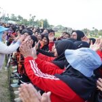Festival Olahraga Tradisional Bola Kasti Antar Ibu-Ibu Berlangsung digelar di Lapangan Bola Kecamatan Pagar Merbau