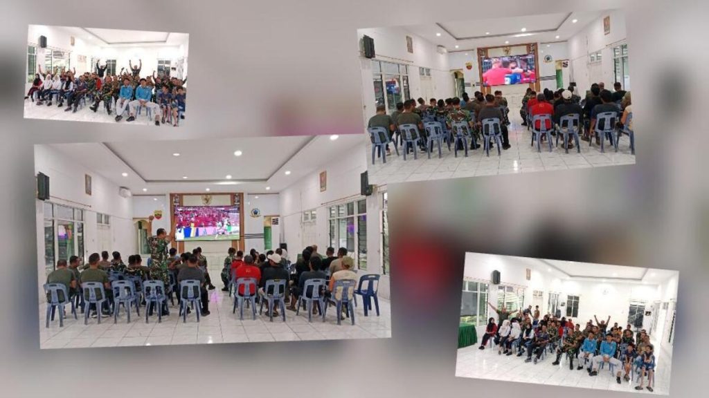 Portugal Taklukkan Kroasia, Nobar Kebangsaan Kodim 0203/Langkat Berlangsung Meriah