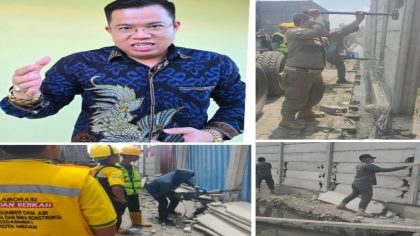 Perjuangan Pengacara Kondang Dr. Darmawan Yusuf untuk PT Belawan Indah Berbuah Hasil, Pemko Medan Rubuhkan Tembok PT SBP