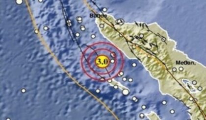 Gempa Magnitudo 3,0 Terjadi di Barat Daya Meulaboh