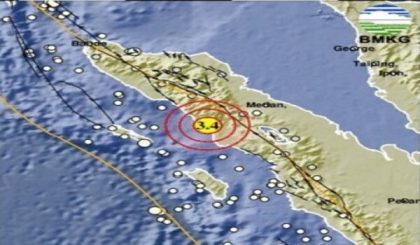 Gempa Magnitudo 3,4 Guncang Tenggara Aceh Selatan, Berpusat di Kedalaman 15 Kilometer,