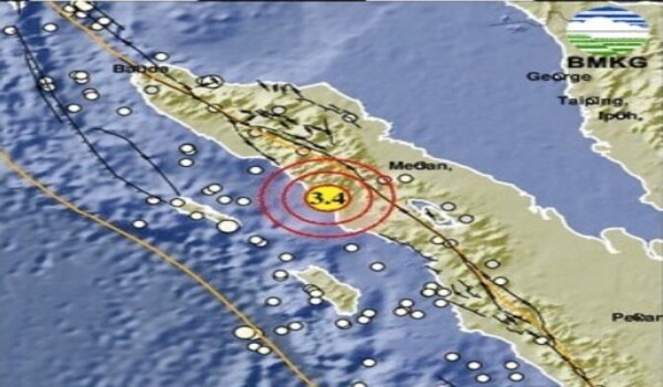 Gempa Magnitudo 3,4 Guncang Tenggara Aceh Selatan, Berpusat di Kedalaman 15 Kilometer,