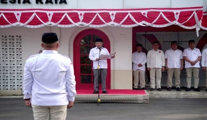 Dewan Pimpinan Daerah (DPD) Partai Gerindra Sumatera Utara Menggelar Upacara Bendera Dalam Rangka Memperingati Hari Ulang Tahun (HUT) Ke-81 Kemerdekaan Republik Indonesia.