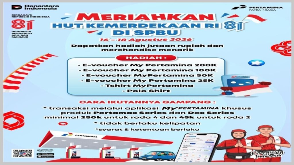 Pertamina Patra Niaga Regional Sumbagut Semarakkan HUT ke-81 Republik Indonesia Melalui MyPertamina Berbagi Hadiah Kemerdekaan di 24 SPBU