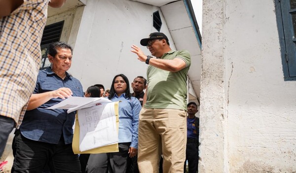 Bupati Deli Serdang, Dr H Asri Ludin Tambunan, Meninjau Lokasi Rencana Pembangunan Kantor Pemadam Kebakaran (Damkar) Dan Badan Penanggulangan Bencana Daerah (BPBD) Kecamatan Sibolangit Di SD Negeri 101833