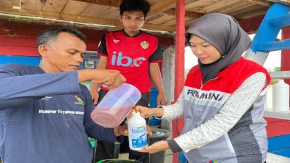 Pertamina Patra Niaga Regional Sumbagut Perkuat Adaptasi Perubahan Iklim Petambak Udang Melalui Gampong Berdikari di Lhokseumawe. Aceh