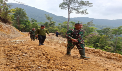 Dandim 0206/Dairi Cek Kesiapan Pembangunan Jalan 3,7 Km di Pakpak Bharat